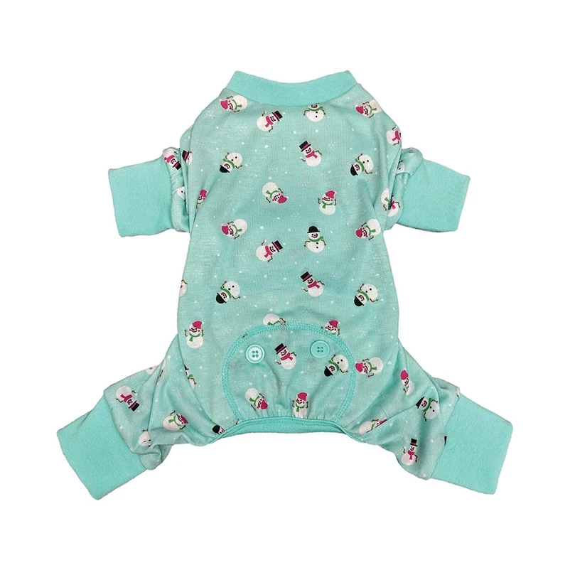 Blue Snowmen Dog Pajamas