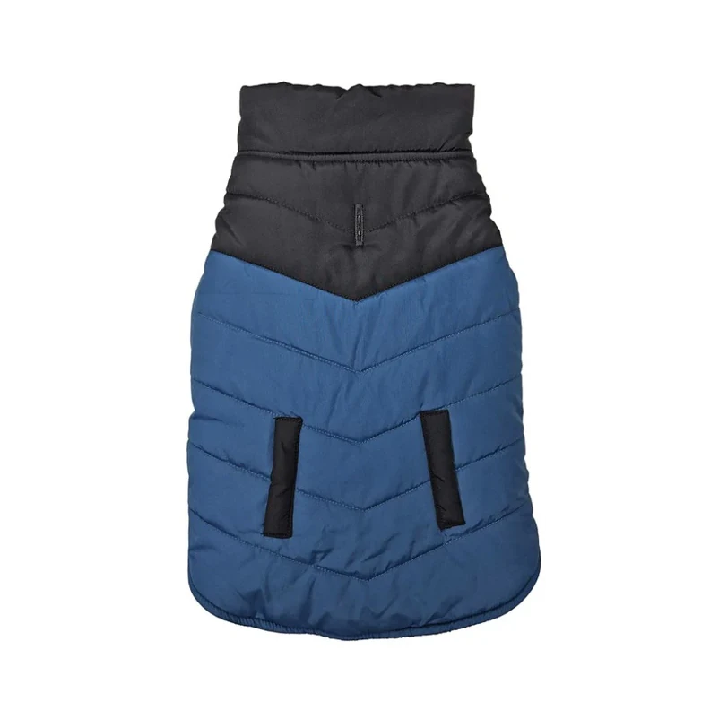 Reversible Color Block Puffer Dog Jacket