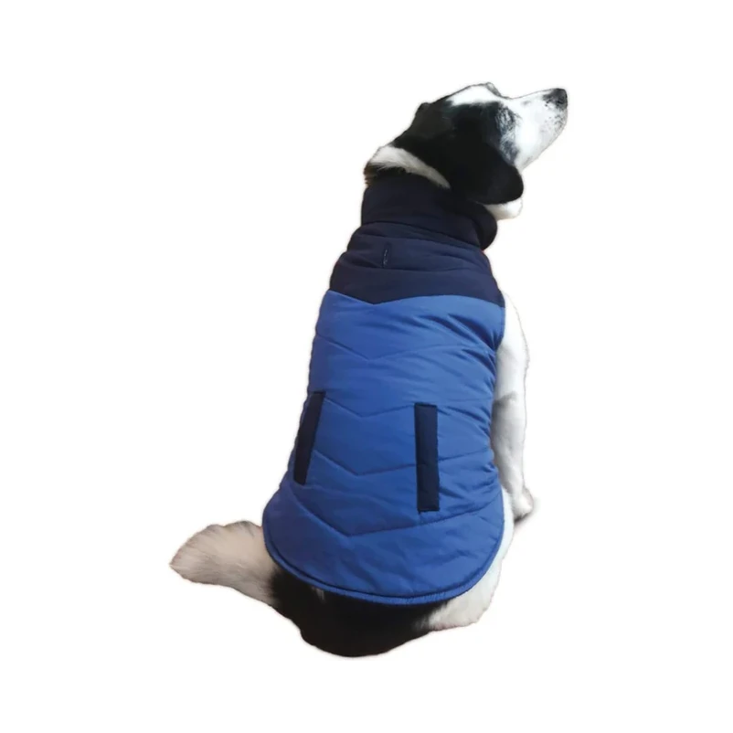 Reversible Color Block Puffer Dog Jacket
