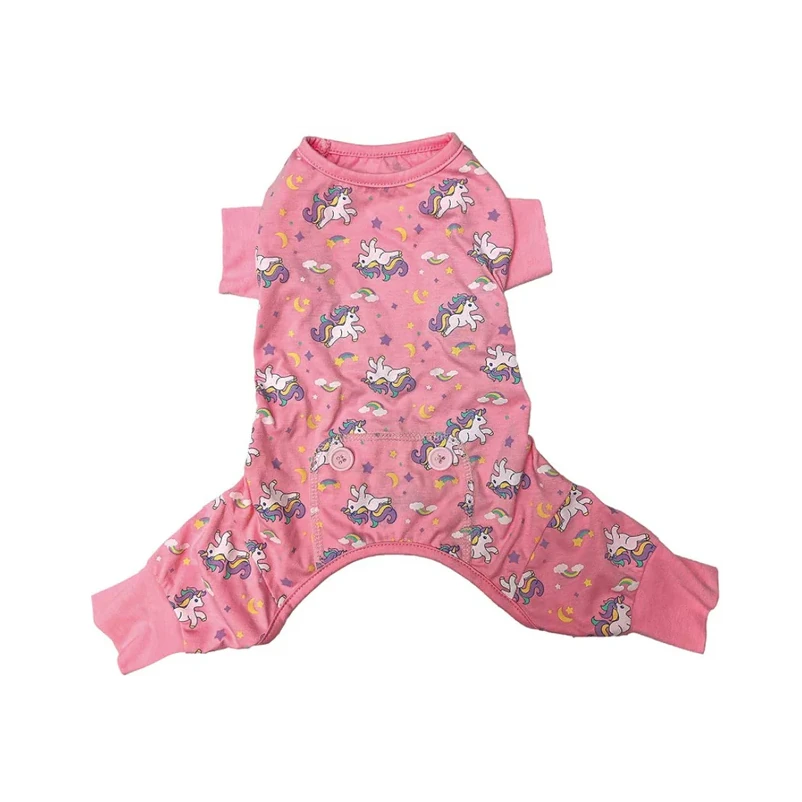 Unicorn Dog Pajamas Pink