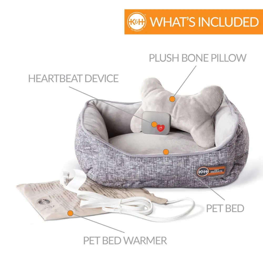 Mothers Heartbeat Heated Puppy Bed Calming Mothers Heartbeat Heated Bed for Puppies