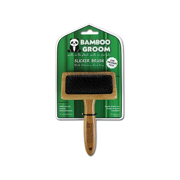 ALCOTT Bamboo Groom Slicker Brush - Image 2