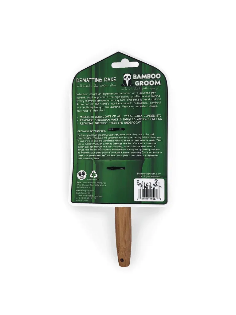 ALCOTT Bamboo Groom Dematting Rake