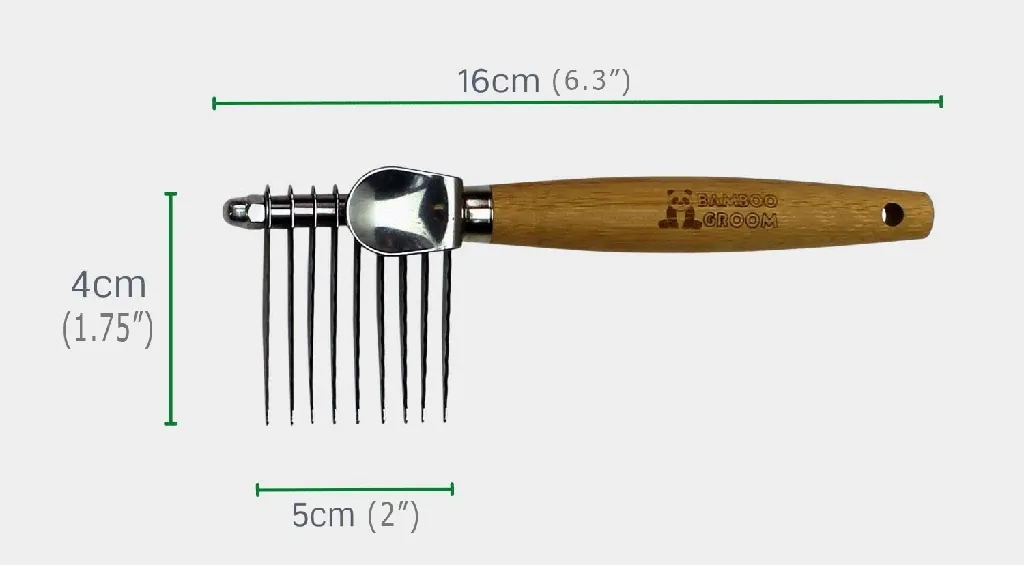 ALCOTT Bamboo Groom Dematting Rake